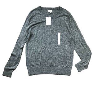 Croft & Barrow Easy Care Sweater Black Marled Long Sleeve V-Neck Mens Medium NEW